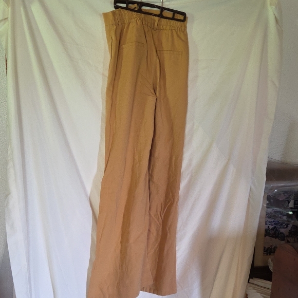 Zara Camel Wide Leg Trousers - Picture 4 of 8